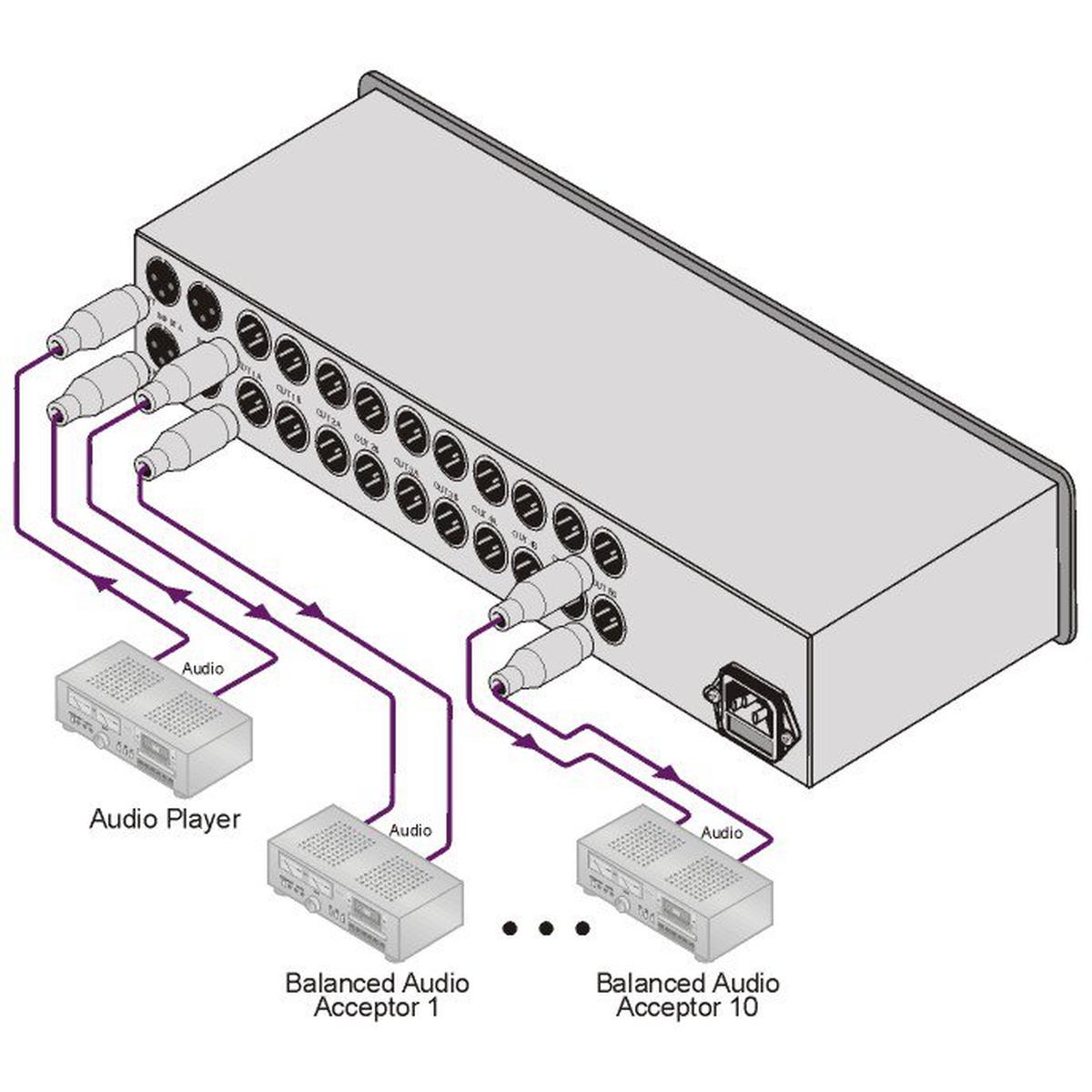 Kramer AV VM1120 110 (B) Audio Distribution Amplifier (XLRs) Conference Room AV